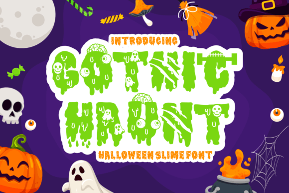 Gothic Haunt: A Display Font for Spooky and Playful Designs